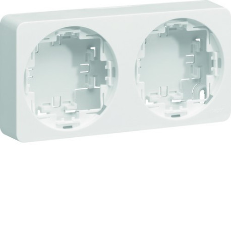 ateha Boîte double horizontale ou verticale  vide  associable - HAGER WJA682B 