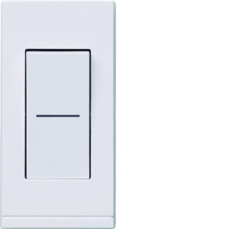 ateha interrupteur interBP étroit lumineux va-et-vient ou poussoir complet - HAGER WJC013B 