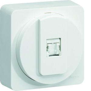 ateha prise RJ45 catégorie 6 UTP pour Grade 1 complet - HAGER WJC220B 