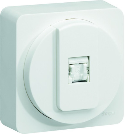 ateha prise RJ45 catégorie 6 FTP pour Grade 2 complet - HAGER WJC223B 