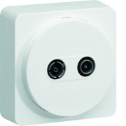 ateha Prise TV + FM directe complet - HAGER WJC253B 