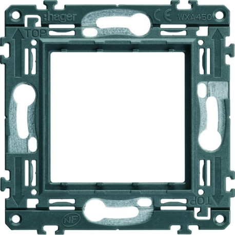 Support gallery 2 modules carton de 50 pour mécanismes gallery - HAGER WXA45050 