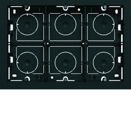 Boite saillie 16M night - APPAREILLAGE MURAL GALLERY HAGER WXA686N 