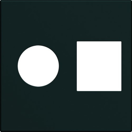 Enjoliveur prise TV+RJ45 gallery 2 modules night - HAGER WXD240N 