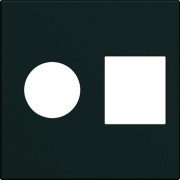 Enjoliveur prise TV+RJ45 gallery 2 modules night - HAGER WXD240N 