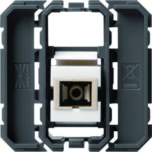 Prise optique traversante SC 2 - APPAREILLAGE MURAL GALLERY HAGER WXF645 