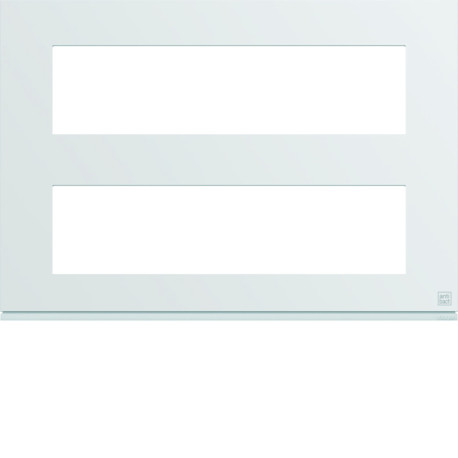 Plaque gallery plastique injecté 8 modules + 8 modules pure antibacterien - HAGER WXP9996 