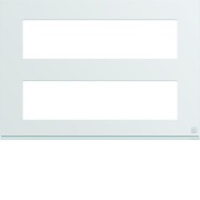 Plaque gallery plastique injecté 8 modules + 8 modules pure antibacterien - HAGER WXP9996 