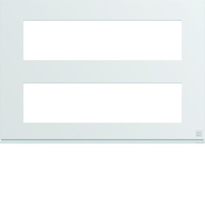 Plaque gallery plastique injecté 8 modules + 8 modules pure antibacterien - HAGER WXP9996 