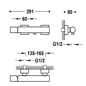 Mitigeur douche Douchette à main anticalcaire  avec support orientable et flexible Chrome - TRES 21116701
