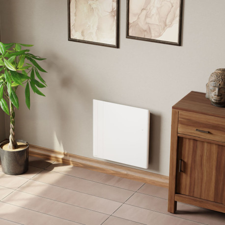 Radiateur électrique 1500W inertie fonte CHAMANE Nativ Horizontal connecté Blanc - INTUIS M198115