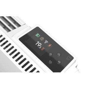 Radiateur électrique 1250W inertie fonte CHAMANE Nativ Horizontal connecté Gris Anthracite - INTUIS M198124