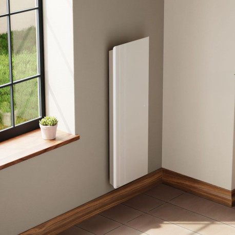 Radiateur electrique 2000W inertie fonte CHAMANE Nativ Vertical connecte blanc - INTUIS M198217