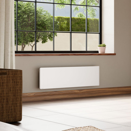 Radiateur electrique 750W inertie fonte CHAMANE Nativ Plinthe connecte blanc - INTUIS M198112