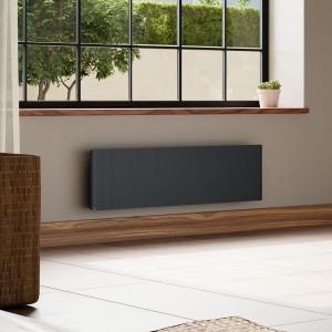 Radiateur électrique 1000W inertie fonte CHAMANE Nativ Plinthe connecté Gris anthracite - INTUIS M198423