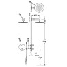Kit robinet thermostatique encastré Therm-box à 2 voies pour douche Or Rose 24K - TRES 26225004OP 