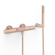 Robinet thermostatique mural pour baignoire et douche Or Rose Mat 24K - TRES 19017499OPM
