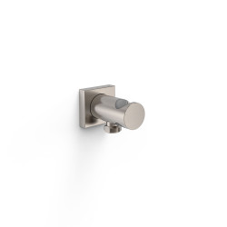 Support fixe avec arrivée d’eau pour douchette Acier - TRES 21118221AC 