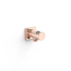 Support fixe avec arrivée d’eau pour douchette Or Rose 24K - TRES 21118221OP 