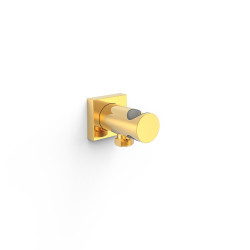 Support fixe avec arrivée d’eau pour douchette Or 24K - TRES 21118221OR 