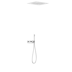 Kit douche robinet thermostatique encastré à 2 voies B‑system Chrome - TRES 30725208 