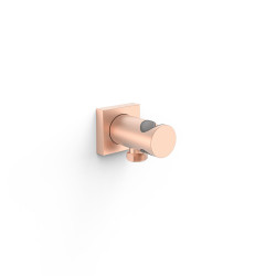 Support fixe avec arrivée d’eau pour douchette Or Rose Mat 24K - TRES 21118221OPM 