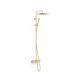 Ensemble de robinet thermostatique mural à 3 voies pour baignoire et douche Or Mat 24K - TRES 19031215OM