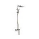 Ensemble de robinet thermostatique mural à 3 voies pour baignoire et douche Noir bronze - TRES 19031215KMB