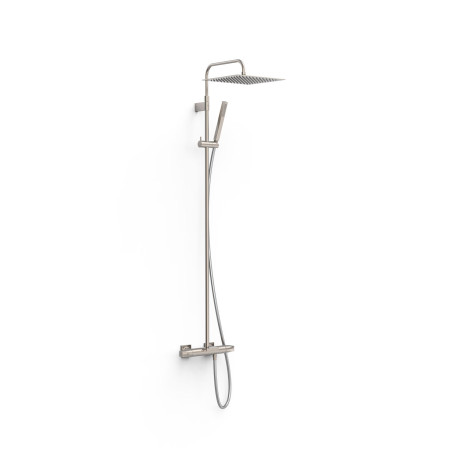Ensemble de robinet thermostatique mural à 3 voies pour baignoire et douche Acier - TRES 19031215AC 