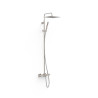 Ensemble de robinet thermostatique mural à 3 voies pour baignoire et douche Acier - TRES 19031215AC 