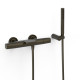 Robinet thermostatique mural pour baignoire et douche Noir bronze - TRES 19017499KMB
