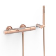 Robinet thermostatique mural pour baignoire et douche Or Rose Mat 24K - TRES 19017499OPM 