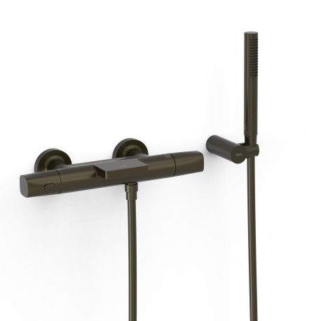 Robinet thermostatique mural pour baignoire et douche Noir bronze - TRES 19017499KMB 