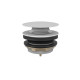 Bonde de vidage clic-clac pour baignoire 70 mm Blanc mat - TRES 13474010BM