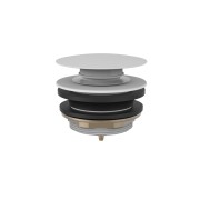 Bonde de vidage clic-clac pour baignoire 70 mm Blanc mat - TRES 13474010BM 