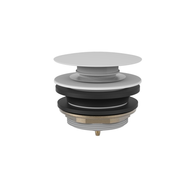 Bonde de vidage clic-clac pour baignoire 70 mm Blanc mat - TRES 13474010BM 