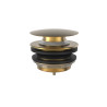 Bonde de vidage clic-clac pour baignoire 70 mm Or Mat 24K - TRES 13474010OM