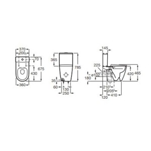 Réservoir WC Ona Blanc Brillant Alimentation Par Dessous - Roca A341681000
