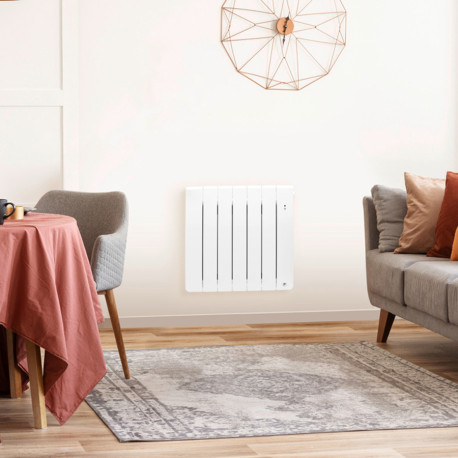 Radiateur chaleur douce BILBAO 4 connecté Horizontal 1000W Blanc Brillant - THERMOR 493823