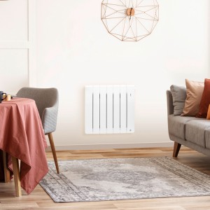 Radiateur chaleur douce BILBAO 4 connecté Horizontal 1000W Blanc Brillant - THERMOR 493823