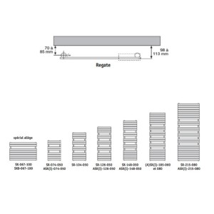 Sèche-serviette ACOVA - REGATE Mixte 1307W/1500W - ASX-185-080