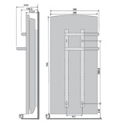 Sèche-serviettes soufflant Atlantic KEA Blanc - 1400W (800W + 400W) - 841515