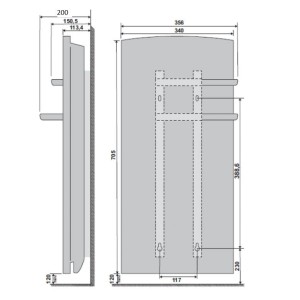 Sèche-serviettes soufflant Atlantic KEA Blanc - 1400W (800W + 400W) - 841515