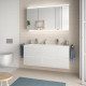 Meuble salle de bain SPIRIT 1200 2 tiroirs BLANC BRILLANT - SALGAR 23890