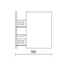 Meuble de salle de bain SPIRIT 1200 2 tiroirs métalliques BLANC BRILLANT 1194 x 540 x 450 mm - SALGAR 23890 