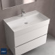 Vasque VENETO 1210 1 vasque en PORCELAINE BLANCHE 1210 x 120 x 460 mm - SALGAR 24177