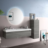 Vasque TOSCANA 1200 1 vasque pour 2 robinets CHARGE MINÉRAL BLANC 1205 x 50 x460 mm 26938 SALGAR