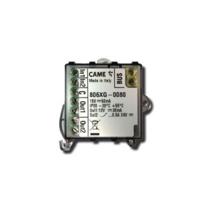 MODULE BUS 2 ENTRÉES ET 2 SORTIES - CAME 806XG-0080 