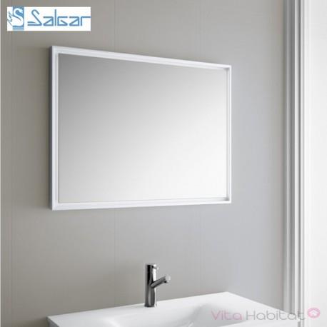 Miroir ROMA 1000 x 600 mm avec cadre blanc - SALGAR 23209