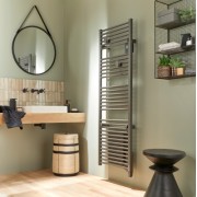 Sèche-serviettes électrique 500W DORIS Anthracite - ATLANTIC 850269